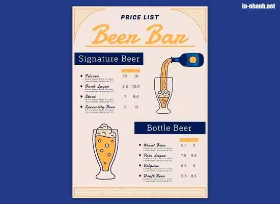 "Mê Hoặc" Khách Hàng Bằng 20+ Mẫu Menu Đồ Uống "Xịn Xò" Cho Quán Mau menu dep in nhanh 3